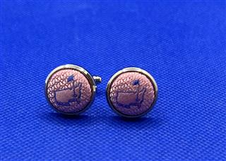 PINK AND BLUE AUGUSTA MASTERS 2023 CUFFLINKS WITH MASTERS GREEN BOX